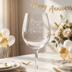 Copa de vino personalizable