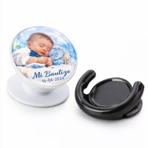 Pack 100 set Sujetamóvil bautizo personalizado con foto