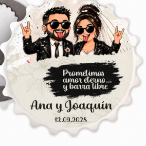Pack 10 Abridor imán boda divertido personalizado