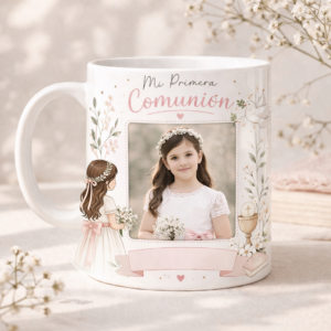 Taza personalizada comunión niña 1