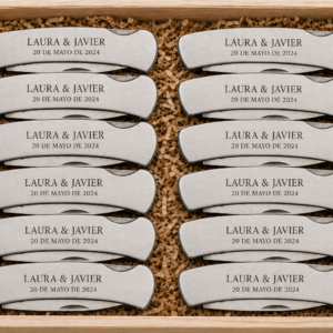 Pack 10 navaja acero personalizada