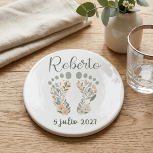 Pack 12 Posavasos personalizados para bautizo niño