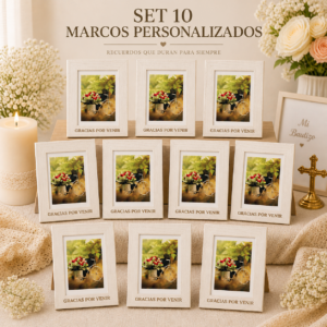 Pack 10 Portafotos madera | Personalizable