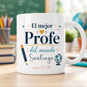 Taza personalizada el mejor profe del mundo