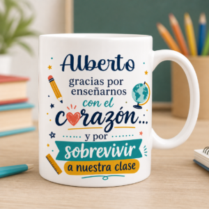 Taza personalizada profe gracias por sobrevivir