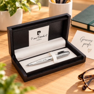 Bolígrafo Viena, regalo personalizado para profesor en ambiente de regalo